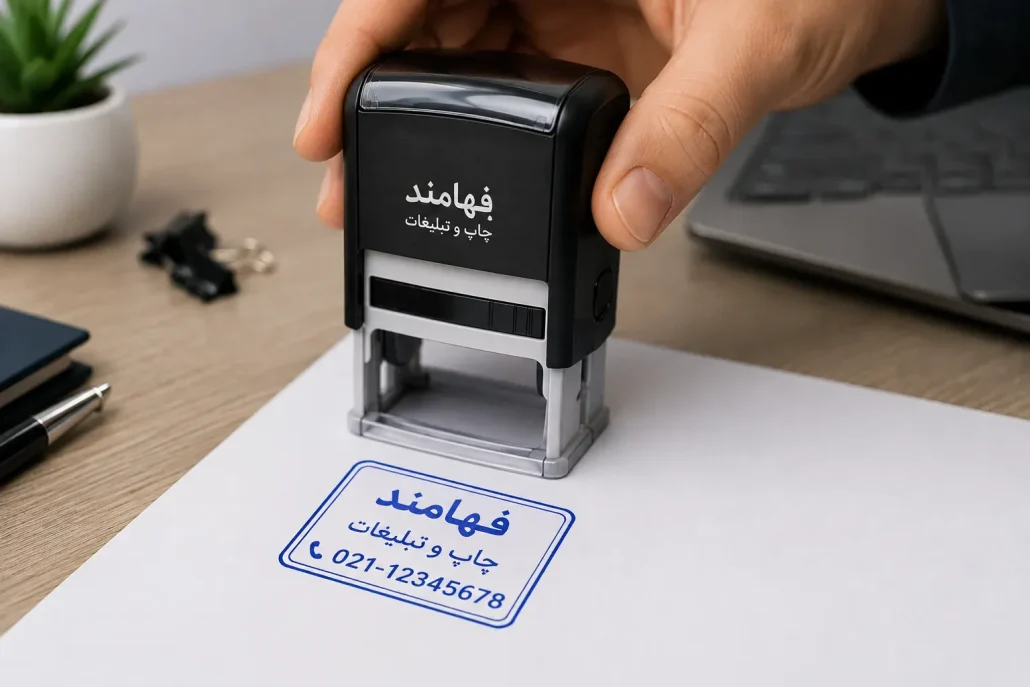 نمونه اثر مهر ژلاتینی روی کاغذ